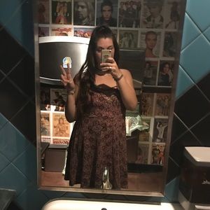 psychedelic/aztec spaghetti strap crisscross dress